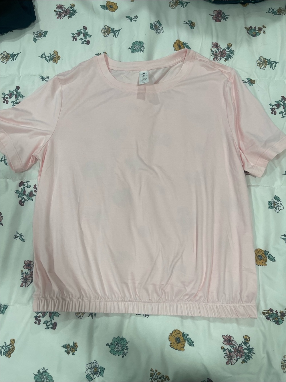 Yogalicious Pale Pink Crew Neck Tee